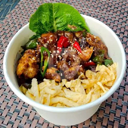 Nasi ayam lada hitam